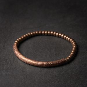 Bracelete artesanal martelado puro cobre pulseira vintage artificial oxidado estilo rock de rua metal unissex joias para homens e mulheres 230726