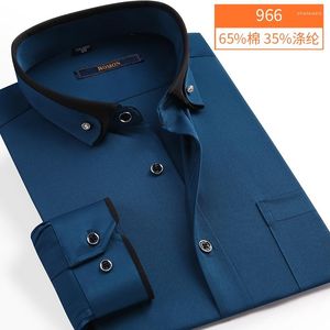 Men's Casual Shirts Arrival Solid Color Non Ironing Long Sleeved Business Dress Trend Wrinkle Resistant Shirt Plus Size M-5XL6XL7XL8XL9XL
