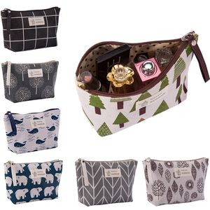 Cosmetic Bags Cases Canvas Makeup with Multicolor Pattern Cute Cosmetics Pouchs for Travel Ladies Organizer Pouch Women Bag 230725