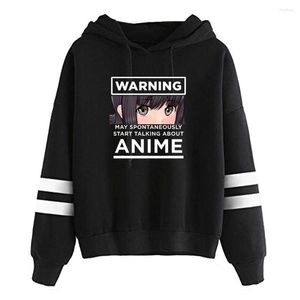 Mäns hoodies varning kan spontant börja prata om anime hoodie tröjor tryckta höstvinterbrevdragningar