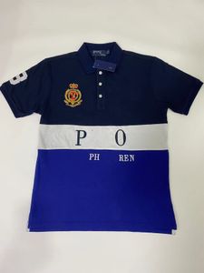 Oss designer herrpolos skjorta sommarbroderad lapelpanel kort ärm 2023 ny lös high-end casual mode stor storlek 100% ren bomull S-6xl