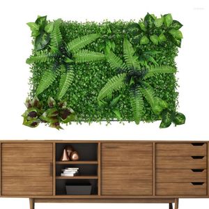 Decorative Flowers Artificial Plant Wall 16x24in Grass Green Hedge Mats Backdrop Privacy Screen UV