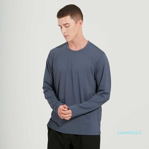 LU T Shirt Mens Long Sleeve Tee Shirts Dry Fit Moisture Wicking Athletic Shirts Hiking Running Workout Man Tops