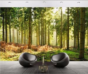 Обои на заказ PO 3D Обои для лесных деревьев Фоны Фоны Стены Декор картины роспись для стен гостиной 3 D