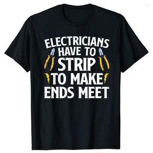 Herren T-Shirts Lustige Elektriker Elektrowerkzeuge Sommer Stil Grafik Baumwolle Streetwear Kurzarm Ingenieur Lineman Geschenke T-Shirt