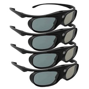 3D Glasses 4PCS Active Shutter 3D Glasses for DLP Link Compatible 96-144HZ For DLP Link Projectors Rechargeable Glasses 230726