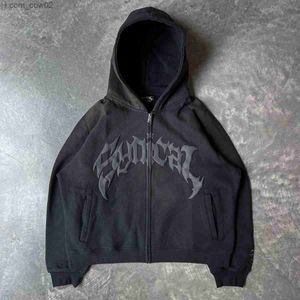 Men's Hoodies Sweatshirts 2023 New America Vintage Gothic Fashion Letter Printing Hoodie Men's Y2K Punk Hip Hop Loose Trend Casual Couple Street Clothing Z230726