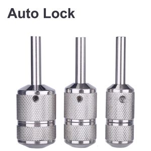 Tattoo Grips 1PC Stainless Steel 22MM 25MM 30MM Self-Locking Machine Handle Auto Lock Tattoo Grip Tube Accessories 230725