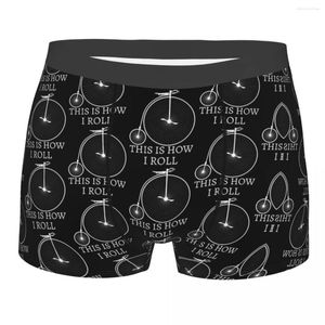 Cueca Boxer Engraçado This Is How I Roll Shorts Altos Calcinha Homem Cueca Roda Bicicleta Cintura Média Para Masculino Plus Size