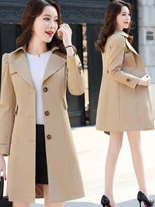 Kopa damski płaszcza damska płaszcz mody mody, jednopasmowy jednopasmowy mody corygunowy, zwykły prosty stały kolor modny płaszcz średniej długości 230725
