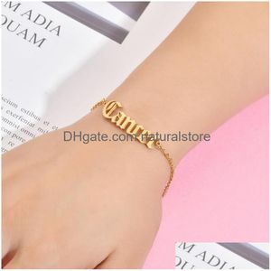 Charm Armbänder Edelstahl Horoskop Zeichen Sier Goldketten Frauen Armband Modeschmuck Will und Sandy Drop Lieferung Dhgt1