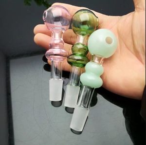 Color straight gourd pot Wholesale Glass bongs Oil Burner Pipes Water Pipe Oil Rigs