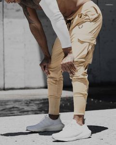 Calça masculina 2023 masculina fitness cargo para esportes leggings de secagem rápida corrida