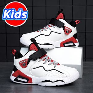 Мода Детская баскетбольная обувь защита лодыжки высокие кроссовки для детей удобная обувь для спортзала