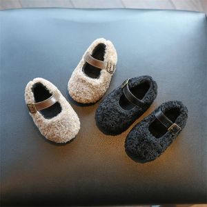 First Walkers Fashion Fur Boots Toddler Girls 2023 Baby Autumn and Winter Princess Plush for Warmth Dance Wedding Children Kids born Shoes 230726