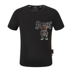 PLEIN BEAR T SHIRT Mens Designer Tshirts Brand Clothing Rhinestone PP Skulls Men T-SHIRT ROUND NECK SS SKULL Hip Hop Tshirt Top Tees 16565