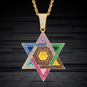 Hip Hop Big Satellite Pendant Hexagram Star Collece