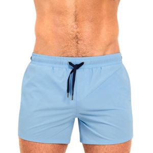 Marca UXH Roupa de banho masculina justa e curta Calções de praia Calças de praia para nadar surfe Homme Sólido Natação Boxer Trunks Fatos de banho