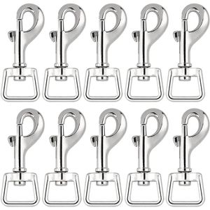 Leashes 20pc Snap Hooks for Dog Leash Collar Linking, Heavy Duty Swivel Clasp Eye Bolt Trigger Clip for Spring Pet