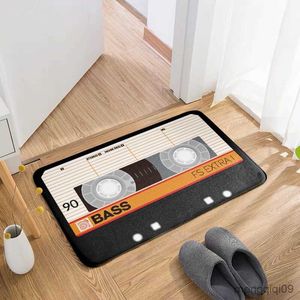 Tappeti Fashion Tape Musica antiscivolo Zerbino Bagno Soggiorno Porta Decorazione Zerbino Tappeto Hip-Hop Tendenza Motivo Tappeto spesso R230726