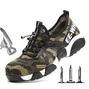 Sapatos sociais masculino bico de aço trabalho segurança respirável reflexivo tênis casual evitar perfurações mulheres botas protetoras H951 230726