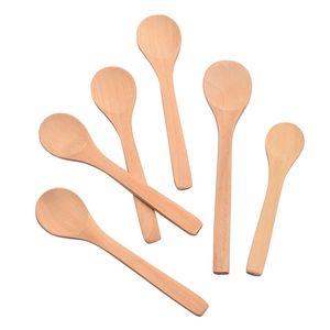 Wooden Spoon Tea Spoons Tableware Condiment Coffee Dishes Spoons for Serving Cooking Tools Home Kitchen Utensils