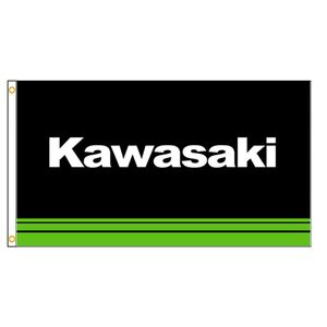 3x5fts Japonya Kawasaki Motosiklet Yarış Bayrağı Araba Garaj Dekorasyonu Banner257J