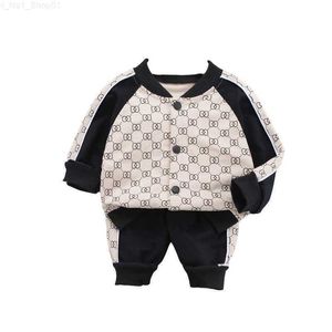 Completi di abbigliamento Abbigliamento invernale per bambini Ragazzi Set Pezzo Ragazzo Capretto Cappotto Giacca Bambino Dolcevita Misto cotone Stampa Pantaloni 2 pezzi Tute per ragazza Bambini Casual Z230726