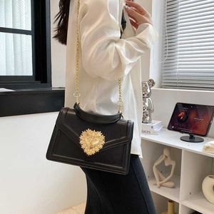 Embroidered Badge Women's Bag Vintage Flap Handbags Bags Heart Magnetic Clasp Chain Bags 0727