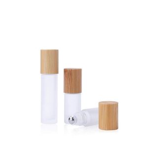 Roll on Bottles 5 ml 10 ml 15 ml bursztynowy amber szklany szklany do napędu pusta butelka wałka olejku eterycznego z kulkami ze stali nierdzewnej Dostarcz OT7CN