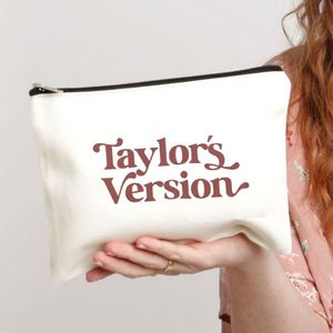 Folklore Cosmetic Bag Midnights Tracklist Graphic Cute Aesthetic Purse Gift for Fans Taylor Music Swift Albums Canvas Makeup Bag