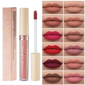 Lipstick 12 Colors Matte Velvet Liquid Fashion Easy To Color Lip Gloss Waterproof Long Lasting Moisturizing Cosmetics 230725