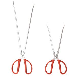 Cooking Utensils 12PCS Portable Stainless Steel Scissor Shape Garbage Clip Crab Tongs Kitchen Gadget Trash Tong For Barbecue Outdoor 38cm 53cm 230726