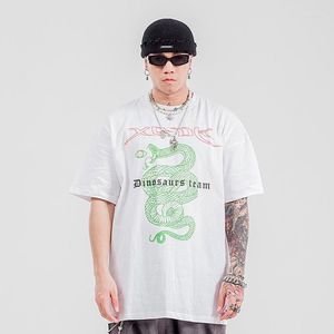 Men's T Shirts Personalized Pattern Tees Hip Hop High Street European And American Trend Large Knitted T-shirt