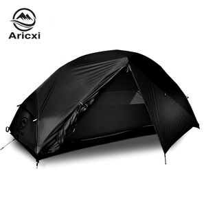 Tendas e abrigos Aricxi Outdoor Ultralight Camping Tent 3/4 Season 1 Single Person Professional 15D Nylon Silicon Tent Barracas Para Camping 230725