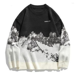 Erkek Sweaters Snow Mountain Jumper Sokak Giyim Mens Hip Hop Harajuku Külot Örgü Tepeleri Moda Örgü Kadın Kadınlar