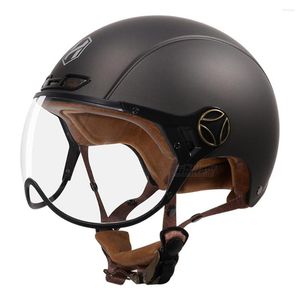 Capacetes de motocicleta vintage capacete masculino rosto aberto motocicleta retrô café biker moto equitação corrida casco capacete motocross para unissex
