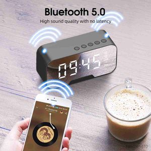 Portable Speakers Wireless Bluetooth Speaker Sound Desktop Alarm Clock Subwoofer Music Player Card Bass Speaker Boom For All Phone R230727