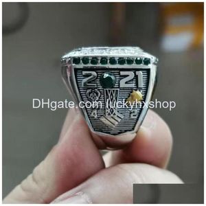 Cluster Rings fanscollection 2021 S The Bucks Wolrd Champions Team Basketball Championship Ring Sport Souvenir Fan Promotion Gift Whol Dhkhf