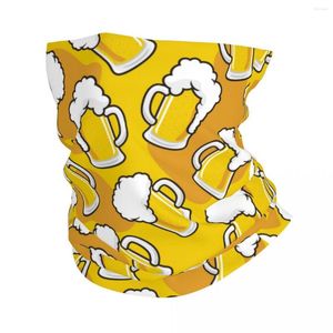 Scarves Patterning Of Draft Beer Mugs With Foam Bandana Neck Gaiter Printed Balaclavas Face Mask Scarf Warm Headband Running For Men