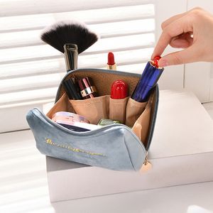 Bolsa de batom portátil de veludo bolsa de maquiagem para viagem bolsa de armazenamento bolsa de cosméticos estojo organizador