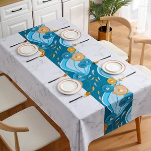 Table Cloth 2023 Waterproof And Oil-proof Tablecloth Ins Wind Tea Yarn Fabric Cross-border