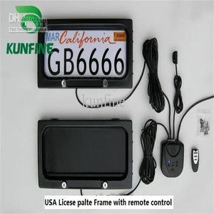 Moldura de placa de carro dos EUA com placa de cobertura de placa de licença de carro de controle remoto privac284D230g