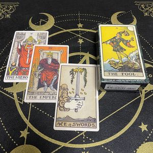 Atividades de jogos ao ar livre 268g Cartas de tarô Waite de tamanho grande para iniciantes com guia Jogos de tabuleiro Baralho Astrologia Adivinhação Original Occult Rider 230725