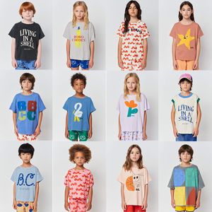 T-Shirts Bobo Kore Çocuklar T-Shirt Bahar Yaz İns-Style Bebek Erkek ve Kız Günlük Karikatür Kısa Kollu Üstler Şort 1-11y 230725