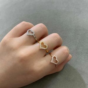 Brand Charm TFF S925 All Body Sterling Silver Heart Ring Fashion Mortile Personalized New Womens Edition