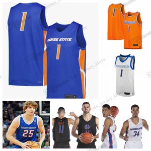 NCAA Boise State Broncos College Basketbol Formaları Agbo Barringer Degenhart Keene Kuzmanovic Milner Nganga Pirinç Özel Özel Name Numarası Erkek Genç Kadınlar