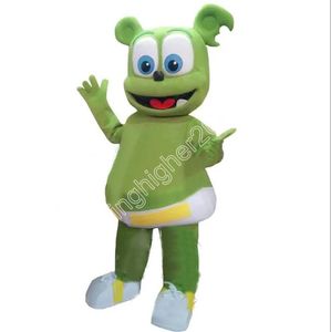 Ny vuxen gummy björn maskot kostym tecknad tema fancy klänning karneval prestanda klädfest utomhus outfit