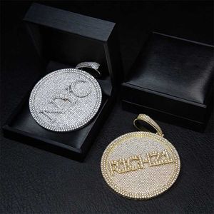 Hip Hop Custom Big Size Number Full Iced Out S925 Silver 10K 14K 18K Gold White Moissanite Diamond Cz Letter Pendant Necklace