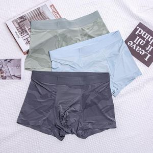 Underpants Underwear Men's Camouflage Printing Summer Thin Ice Cool Breathable Boxer Shorts Bacteriostatic 3PCS